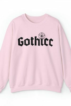 Gothicc Graphic Crewneck Sweatshirt for Trendy Y2K Streetwear Aesthetics