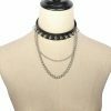 Handmade Punk Goth Leather Collar Choker with Studded Spike Rivets