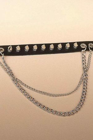 Handmade Punk Goth Leather Collar Choker with Studded Spike Rivets