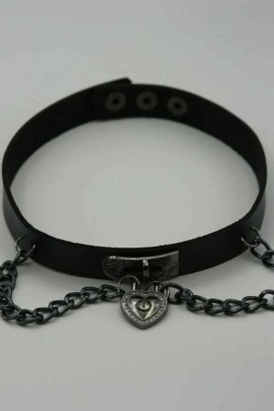 Handmade Punk Leather Choker Necklace for Women | Gothic Y2K Streetwear Accessory