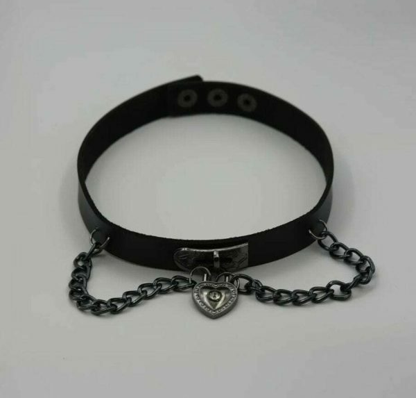 Handmade Punk Leather Choker Necklace for Women | Gothic Y2K Streetwear Accessory