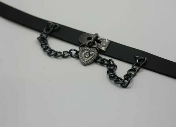 Handmade Punk Leather Choker Necklace for Women | Gothic Y2K Streetwear Accessory