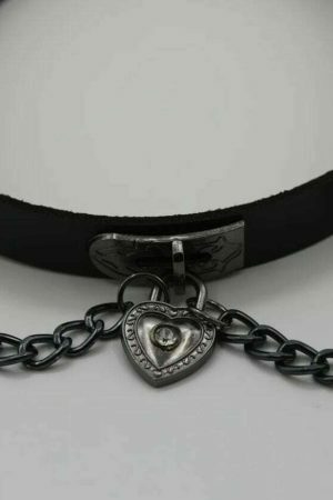 Handmade Punk Leather Choker Necklace for Women | Gothic Y2K Streetwear Accessory