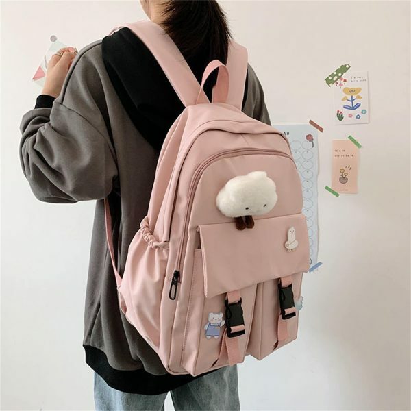 Harajuku Korean Y2K Style Large Capacity Backpack for High School Students