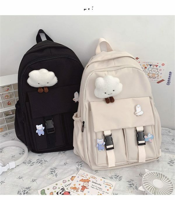 Harajuku Korean Y2K Style Large Capacity Backpack for High School Students