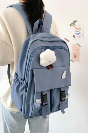 Harajuku Korean Y2K Style Large Capacity Backpack for High School Students