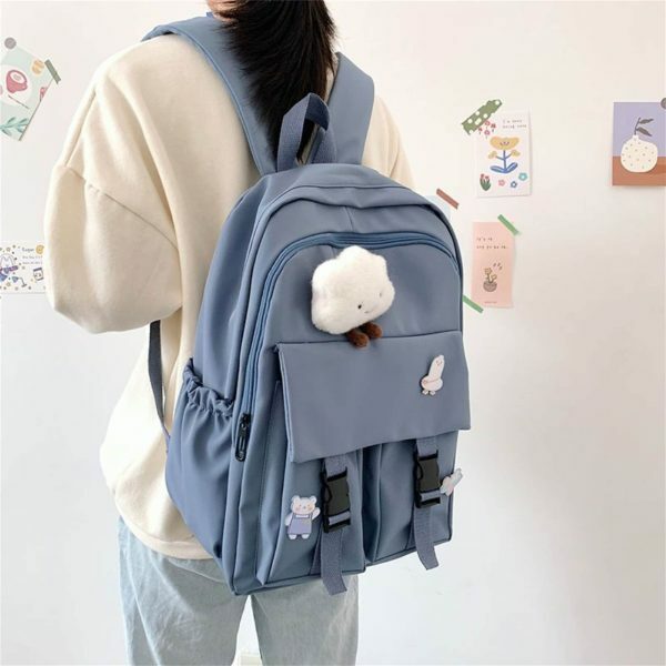 Harajuku Korean Y2K Style Large Capacity Backpack for High School Students