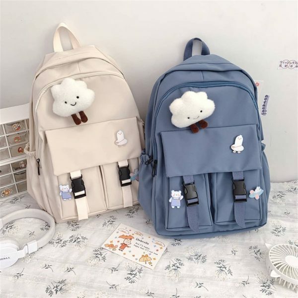 Harajuku Korean Y2K Style Large Capacity Backpack for High School Students