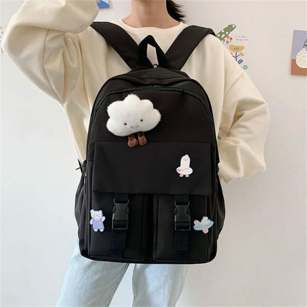 Harajuku Korean Y2K Style Large Capacity Backpack for High School Students