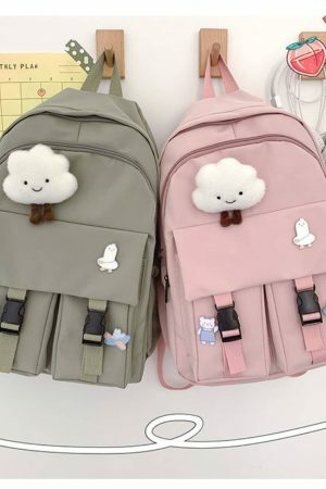 Harajuku Korean Y2K Style Large Capacity Backpack for High School Students