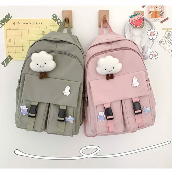 Harajuku Korean Y2K Style Large Capacity Backpack for High School Students