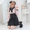 Heart Buckle Skirt Y2K Jirai Kei Ribbons Lace-Up My Melody Kuromi Aesthetic