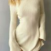 High-Quality Knitted Backless Dress Women's Streetwear Y2K Aesthetic