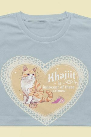 Innocent Cat Y2K Streetwear Shirt - Coquette Clothing