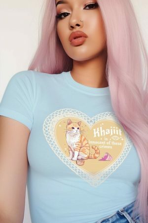 Innocent Cat Y2K Streetwear Shirt - Coquette Clothing