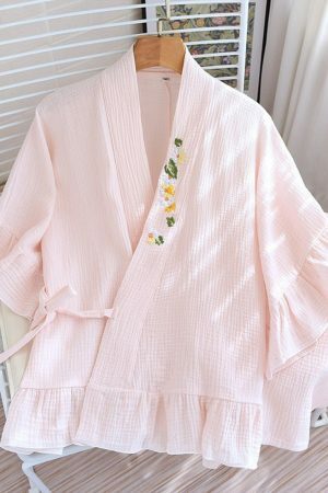 Japanese Kimono Pajama Set: Y2K Streetwear Aesthetic