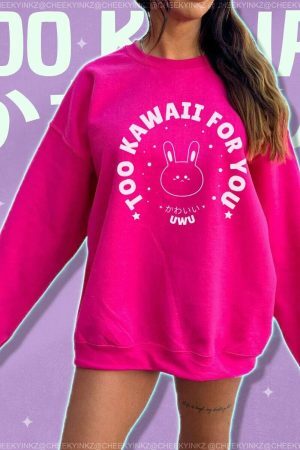 Kawaii Bunny Sweatshirt: Y2K Harajuku Streetwear for E-Girls and E-Boys