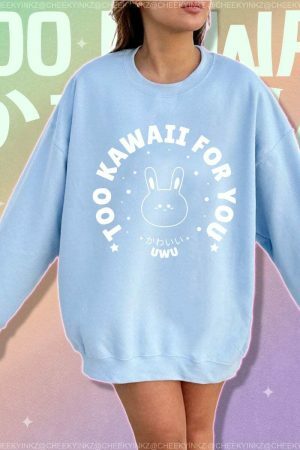 Kawaii Bunny Sweatshirt: Y2K Harajuku Streetwear for E-Girls and E-Boys