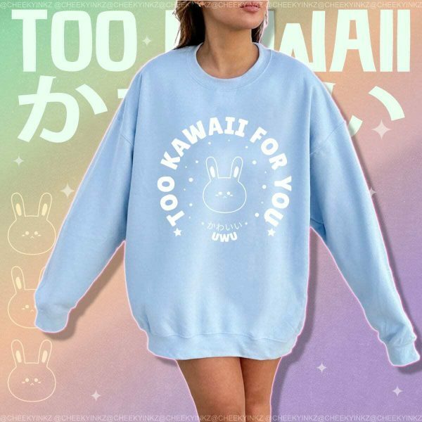 Kawaii Bunny Sweatshirt: Y2K Harajuku Streetwear for E-Girls and E-Boys