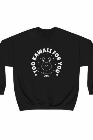 Kawaii Bunny Sweatshirt: Y2K Harajuku Streetwear for E-Girls and E-Boys