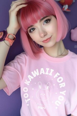 Kawaii Bunny Tshirt - Harajuku Streetwear, Y2K Aesthetic Tee