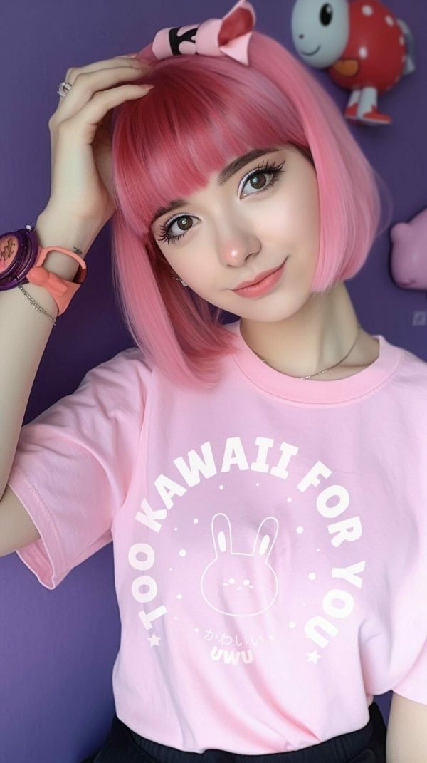 Kawaii Bunny Tshirt - Harajuku Streetwear, Y2K Aesthetic Tee