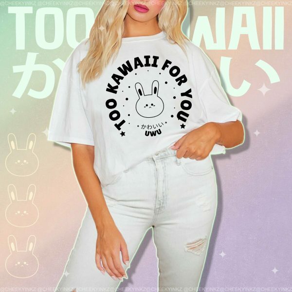 Kawaii Bunny Tshirt - Harajuku Streetwear, Y2K Aesthetic Tee