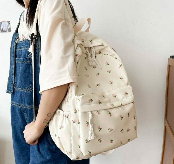 Kawaii Floral Ditsy Streetwear Backpack - Y2K Aesthetic