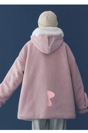 Kawaii Shark Hoodie Women's Korean Fashion Streetwear Oversized Thicken Coat