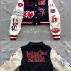 Kitsch Schoolgirl Varsity Jacket with Embroidered Patch - Y2K Streetwear Fashion