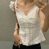 Korean Lace Cropped Y2K Streetwear Top