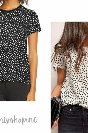 Leopard Print Streetwear Tee: Y2K Short Sleeve Blouse