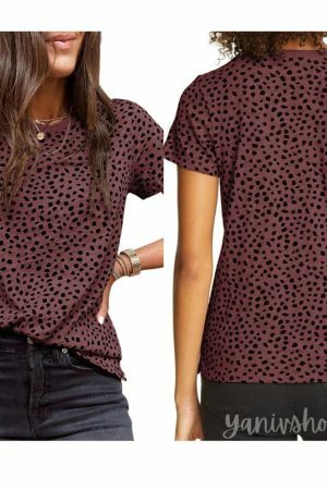 Leopard Print Streetwear Tee: Y2K Short Sleeve Blouse