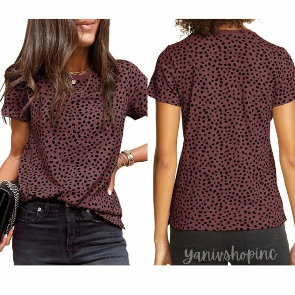 Leopard Print Streetwear Tee: Y2K Short Sleeve Blouse