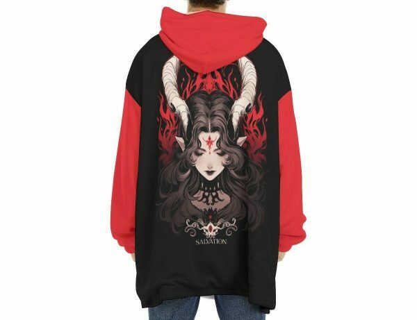 Lilith Y2K Aesthetic Teddy Fleece Hoodie Blanket