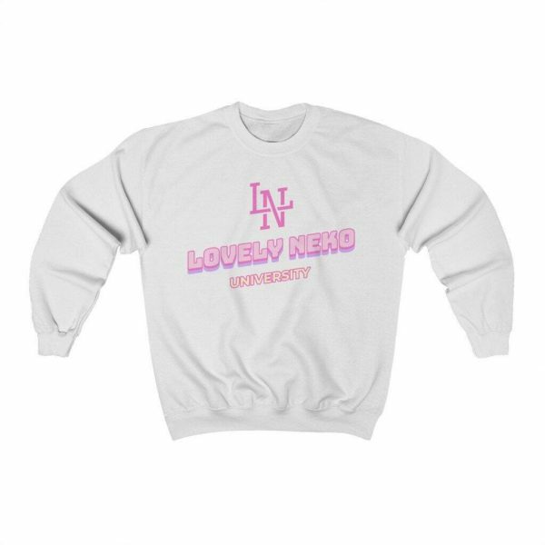 Lovely Neko University Crewneck Sweatshirt - Y2K Streetwear for Cat-Girls and Cat Lovers