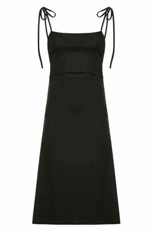 Lydia Y2K Streetwear Black Dress with Wrap Detail