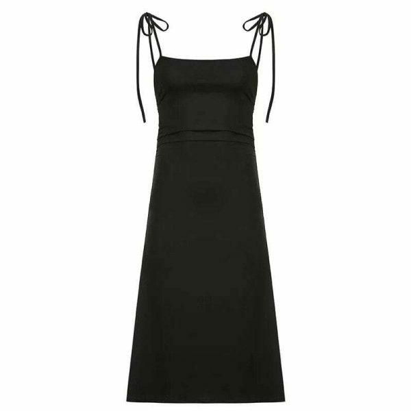 Lydia Y2K Streetwear Black Dress with Wrap Detail