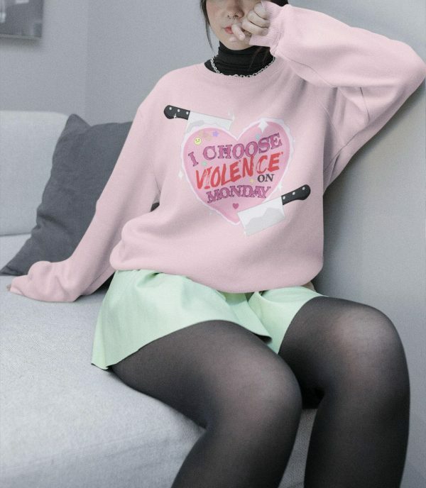 Monday Mayhem - Y2K Pastel Goth Sweatshirt