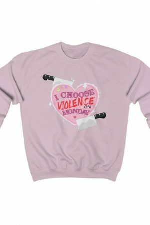 Monday Mayhem - Y2K Pastel Goth Sweatshirt