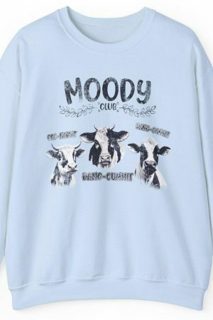 Moody Club Cow Lovers Y2K Aesthetic Sweatshirt