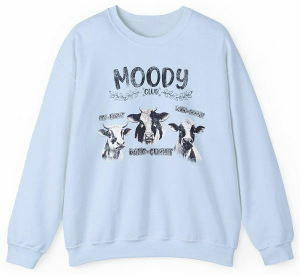 Moody Club Cow Lovers Y2K Aesthetic Sweatshirt