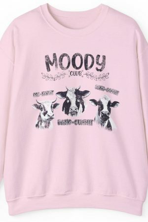 Moody Club Cow Lovers Y2K Aesthetic Sweatshirt