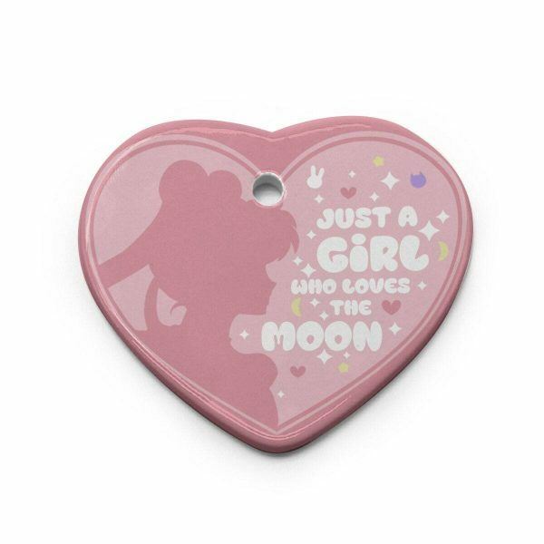 Moon Heart Shaped Décor: Y2K Aesthetic Anime Christmas Ornament