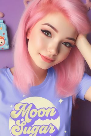 Moon Sugar Y2K Lilac Soft Girl T-Shirt - Cute Retro Streetwear Aesthetic