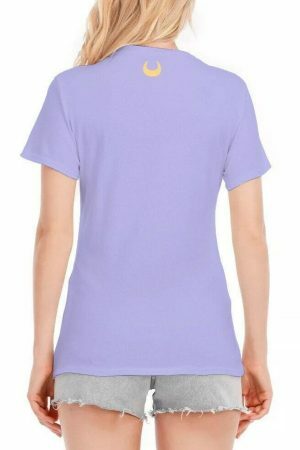 Moon Sugar Y2K Lilac Soft Girl T-Shirt - Cute Retro Streetwear Aesthetic