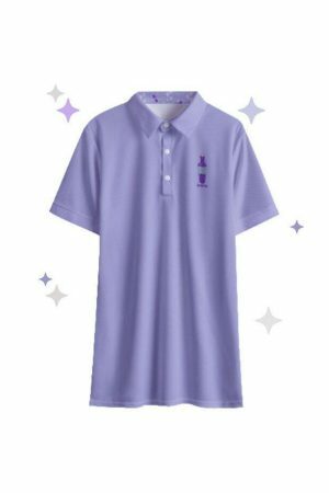 Mystic Sorcerer Alchemy Purple Potion Y2K Streetwear Polo Shirt