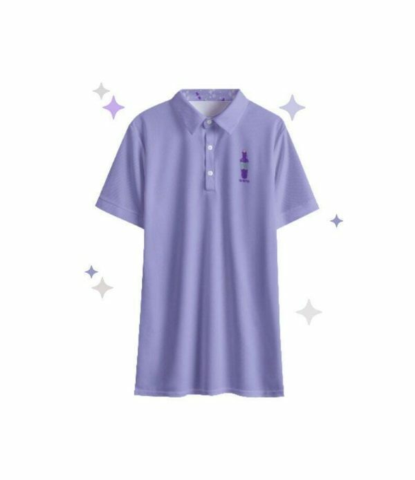 Mystic Sorcerer Alchemy Purple Potion Y2K Streetwear Polo Shirt