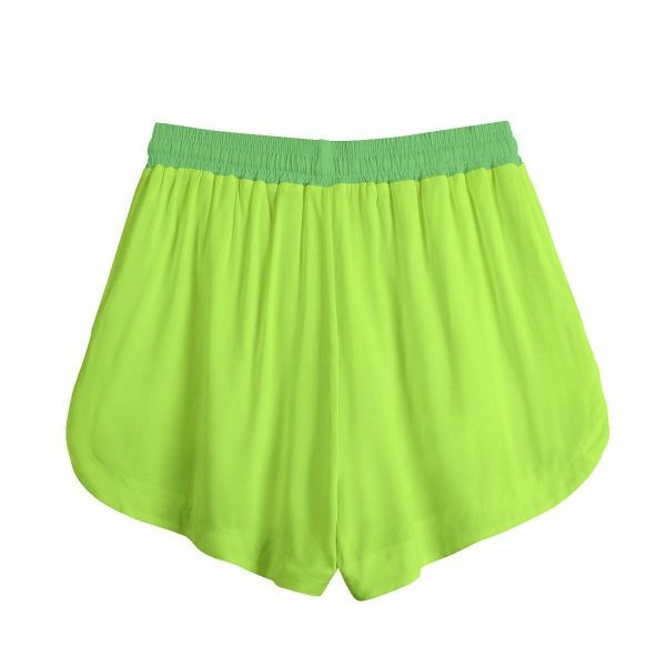 Neon Green Plumbob Boho Y2K High Waisted Pocket Shorts