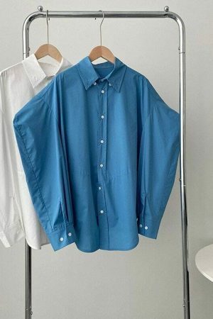 Oversized Irregular Cut Loose Fit Voluminous Sleeve Korean Streetwear Shirt